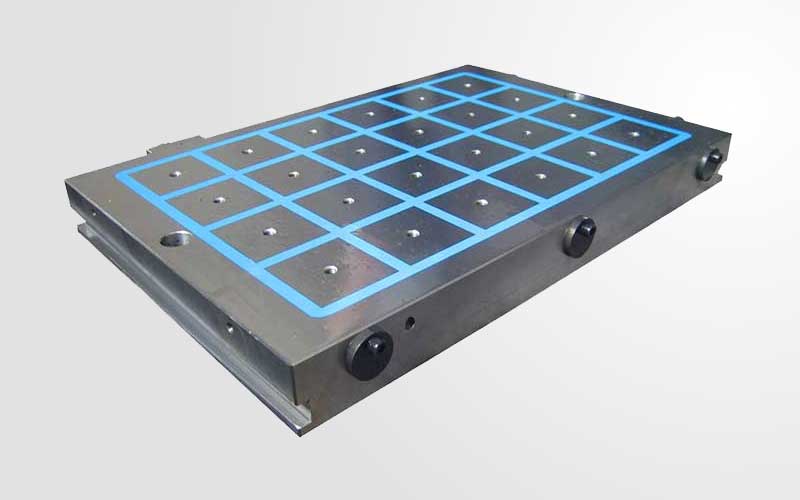 High density electro permanent magnetic chuck with square 75×75 poles